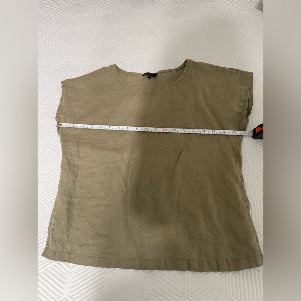 Quince 100% European Linen Pajama Set Women Size XS Olive Green - Picture 8 of 9